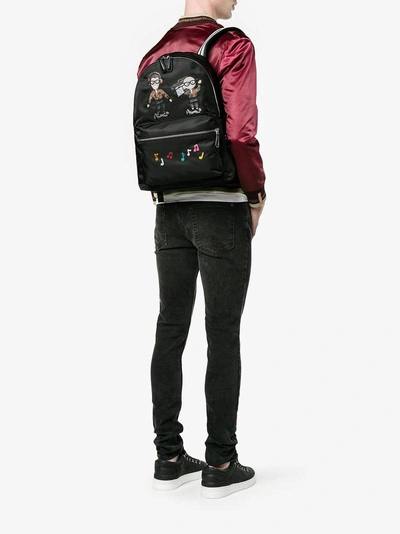 Shop Dolce & Gabbana Patch Embroidered Backpack