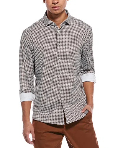 Stone Rose Techno Stretch Performance Shirt In Brown