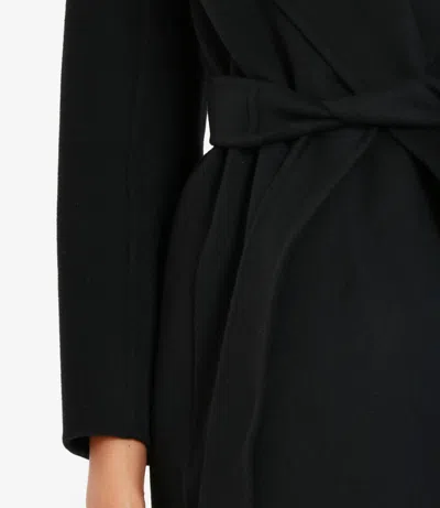 S Max Mara Messi Belted Virgin Wool Coat In Black