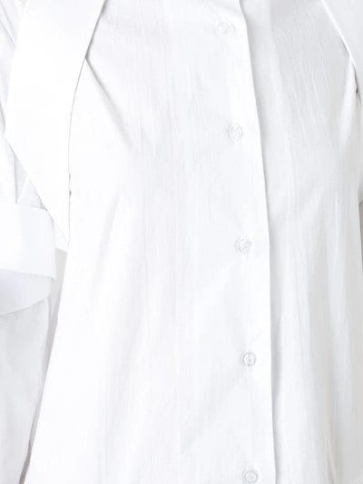 Shop Roberts Wood Full Length Shirt Dress In White