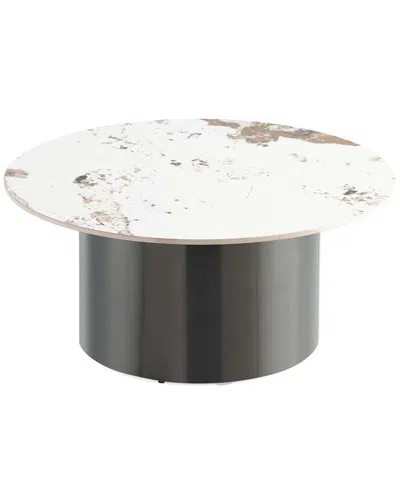 Manhattan Comfort Alondra Modern Coffee Table In Black In Black