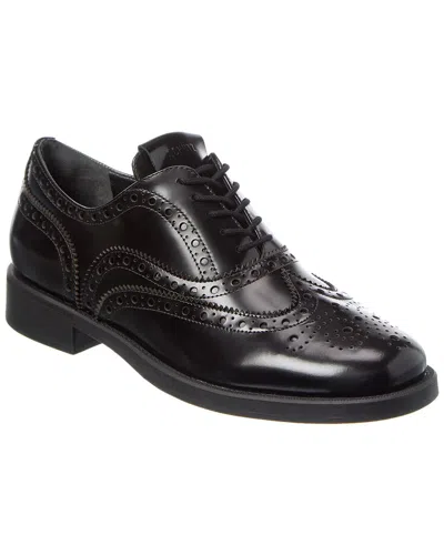 Schutz David Leather Flat In Black