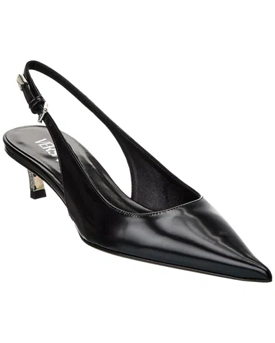 Versace Pin-point Leather Pump In Red