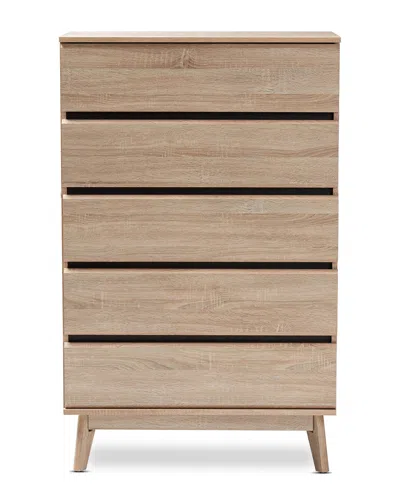 Design Studios Miren 5-drawer Chest In Brown