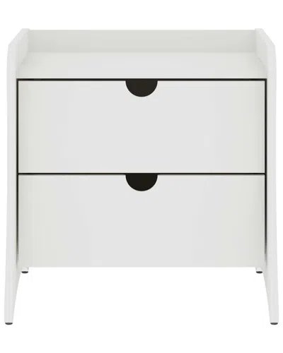 Manhattan Comfort Coney Mid-century Modern 2-drawer Nightstand In White