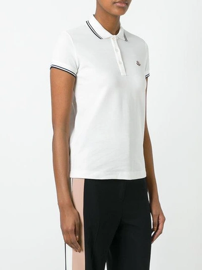 striped trim polo shirt