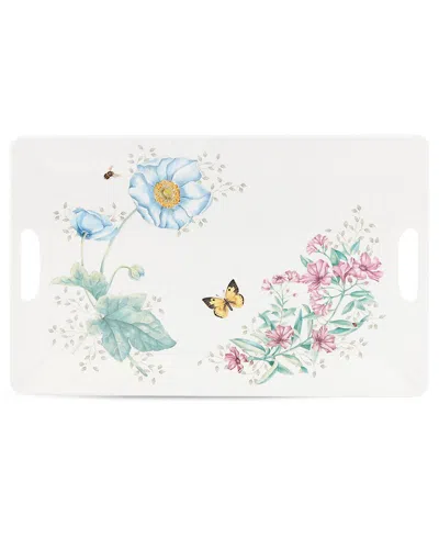 Lenox Butterfly Meadow Melamine Large Rectangular Serving Tray In White