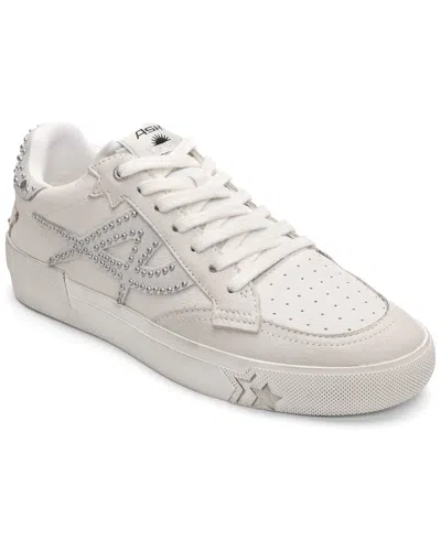 Ash Moonlight Studs Leather Sneaker In White