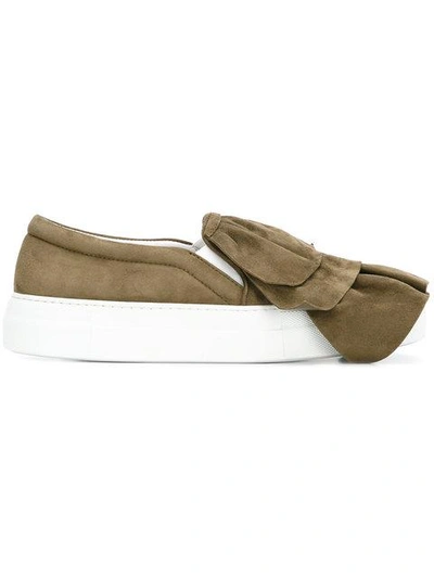 Joshua Sanders Layered Slip-on Trainers In Green