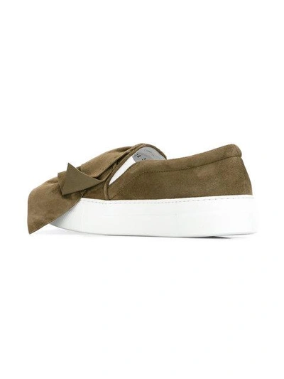 Shop Joshua Sanders Layered Slip-on Sneakers In Green