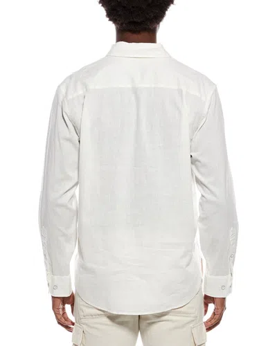 Rag & Bone Tomlin Stretch Dobby Button Front Shirt In White