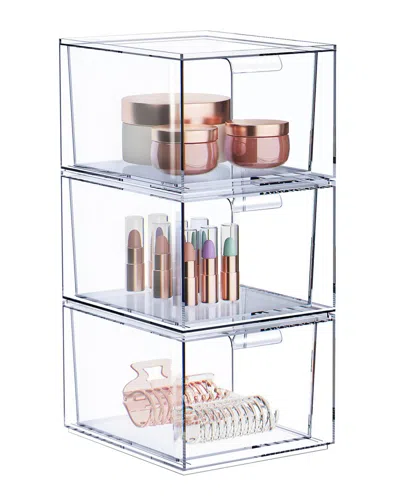Sorbus Stackable Drawer Organizer 3-pack In Transparent