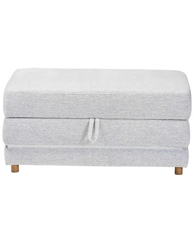 Baxton Studio Sabriel Modern Convertible Sleeper Ottoman In White
