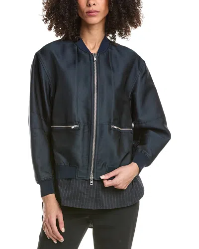 3.1 Phillip Lim Wool-blend Bomber Jacket In Blue