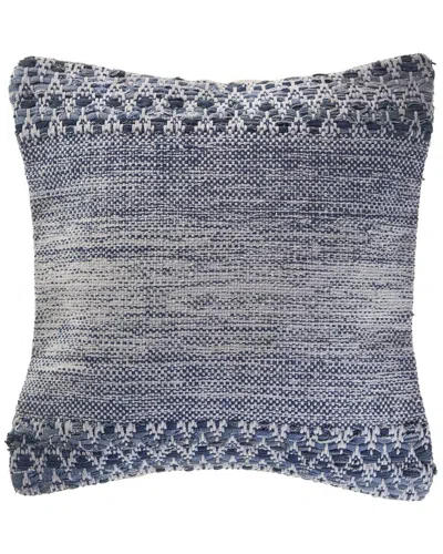 Lr Home Blue And Ivory Textured Throw Pillow In Blue