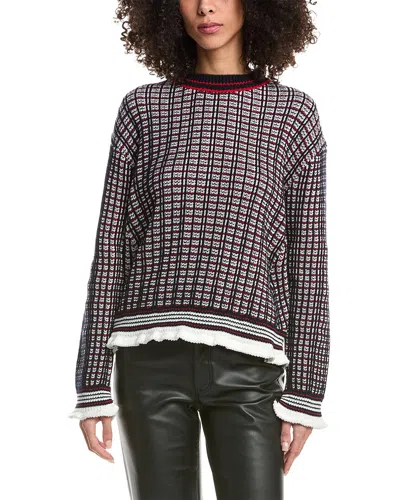 3.1 Phillip Lim Plaid Jacquard Open Back Wool-blend Pullover In Multi