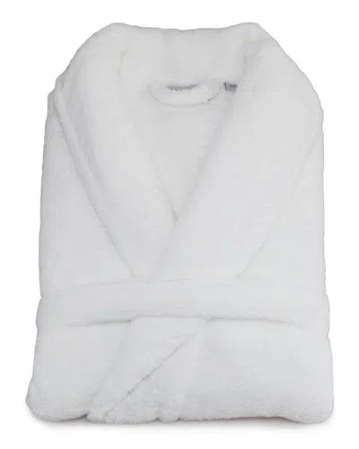 Linum Home Textiles Super Plush Fleece Bathrobe In White