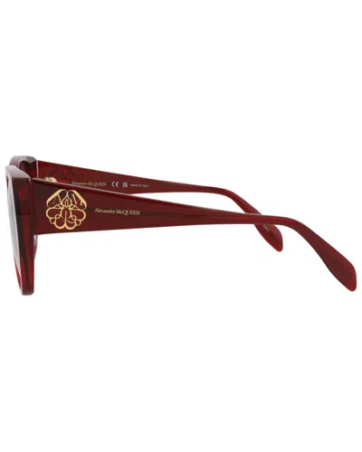 Alexander Mcqueen Logo-print Square-frame Sunglasses In Red
