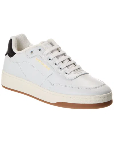 Saint Laurent Sl61 Smooth Leather Sneakers In White