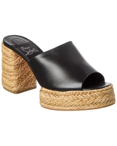 Christian Louboutin Calakala Espadrille Platform Slide Sandal In Multi