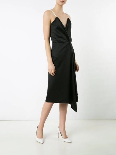 Shop Victoria Beckham V-neck Wrap Dress - Black