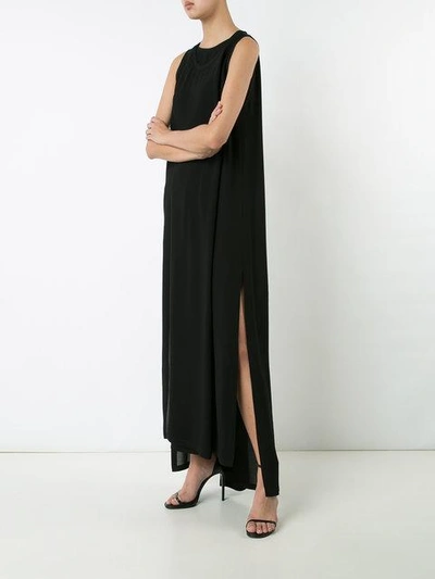 Shop Ann Demeulemeester Slit Leg Evening Dress - Black