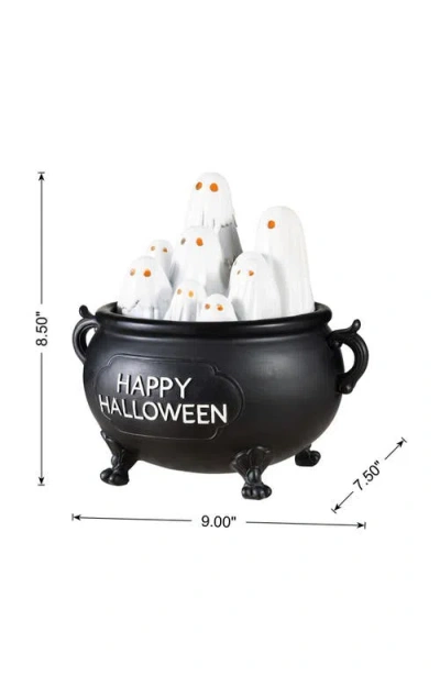 Glitzhome Halloween Lighted Polyresin Ghosts In White