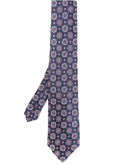 Etro Printed Tie - Blue