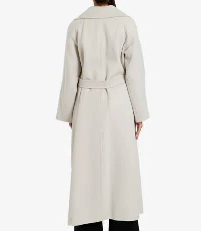 S Max Mara Wool Single Breasted Coat In White