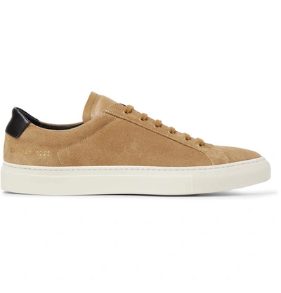 Shop Common Projects Achilles Retro Leather-trimmed Suede Sneakers