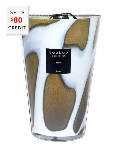 Baobab Collection Maxi Max Stone Agate Scented Candle, 13.8" In Brown
