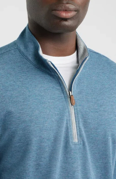 Johnnie-o Sully Quarter Zip Pullover In Blue