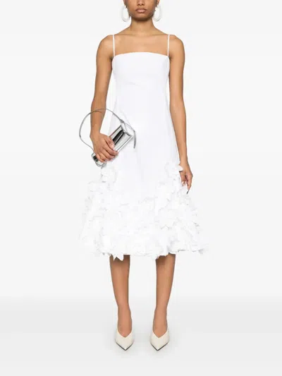 Simkhai Bella Floral Sleeveless Midi Dress In White