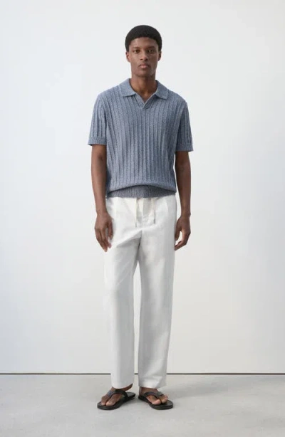 Mango Regular Fit Pants In White