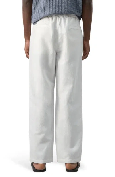 Mango Regular Fit Pants In White