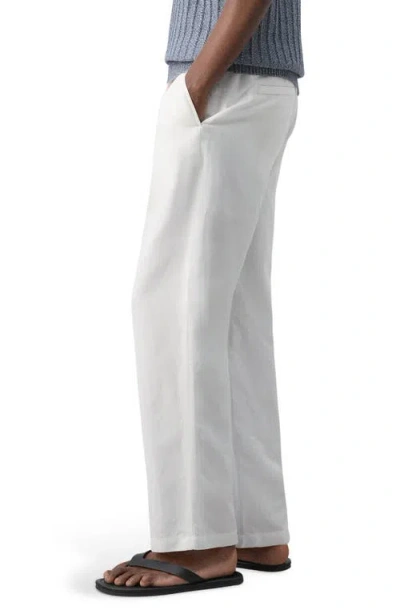 Mango Regular Fit Pants In White