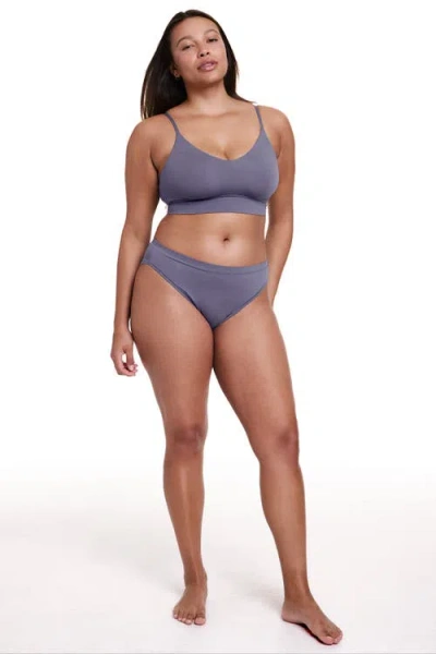 Harper Wilde Cloud Cotton Triangle Bralette In Gray