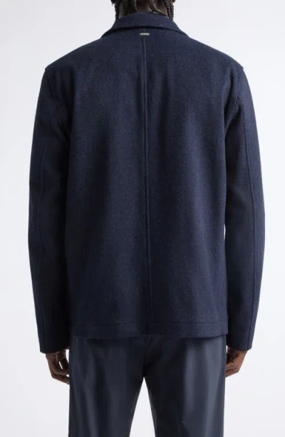 Herno Flap-pocket Buttoned Overshirt In Blue