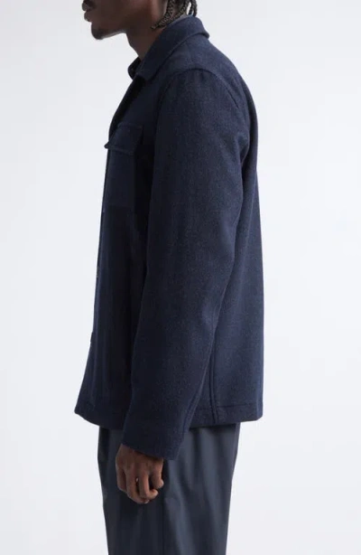 Herno Flap-pocket Buttoned Overshirt In Blue