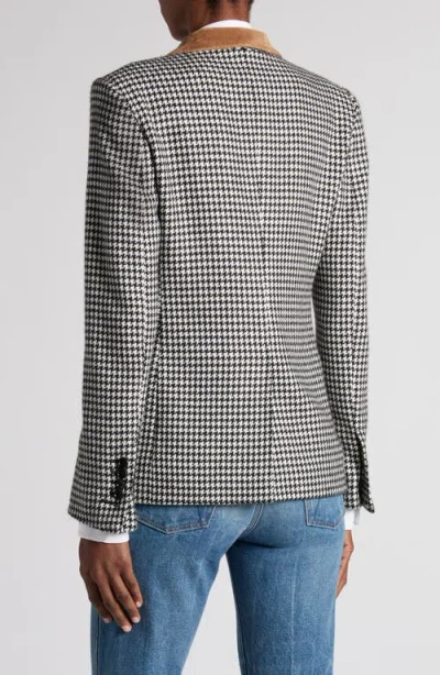 Tom Ford Houndstooth Single Breasted Tailored Jacket In Multi
