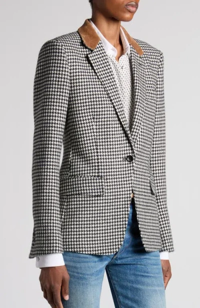 Tom Ford Houndstooth Single Breasted Tailored Jacket In Multi