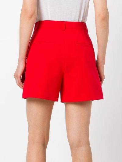Shop Maison Kitsuné Side Welt Pockets Shorts In Red