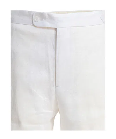 Bode Embroidered Straight Leg Pants In White