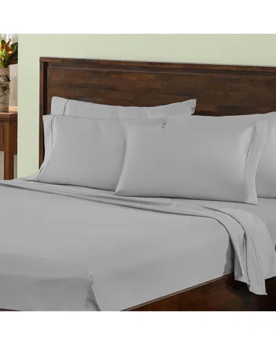 Superior Premium Plush 1000 Thread Count Solid Deep Pocket Cotton Blend Bed Sheet Set In Gray