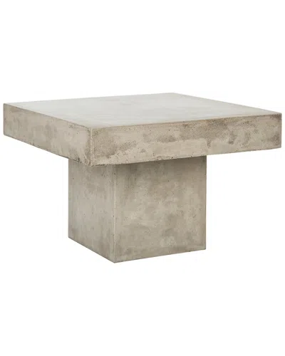 Safavieh Tallen Indoor/outdoor Modern Concrete Coffee Table In Brown
