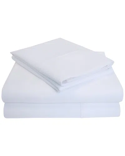 Superior Solid 1200 Thread Count Cotton Rich Blend Deep Pocket Sheet Set In White