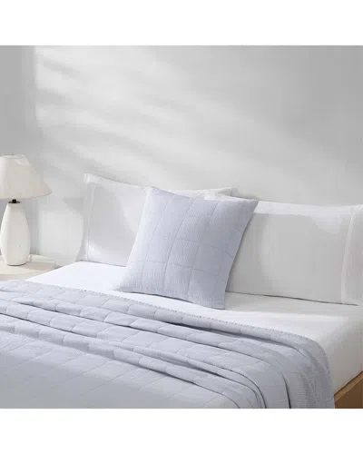 Calvin Klein Emblem Jacquard Decorative Pillow In Blue