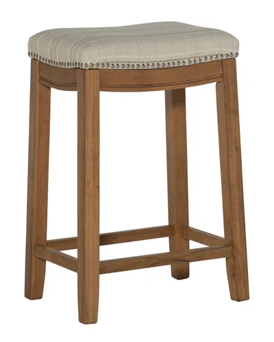 Linon Claridge Rustic Backless Bar Stool