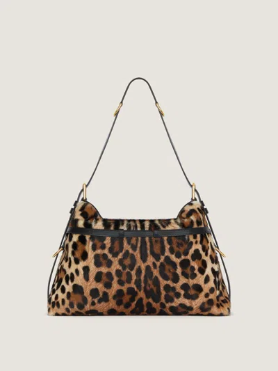 Givenchy Leopard Printed Medium Voyou Bag In Black/beige