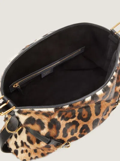 Givenchy Leopard Printed Medium Voyou Bag In Black/beige